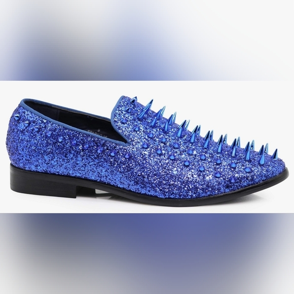 New Enzo Romeo Men's Vintage Spike Dress Loafers - Picture 4 of 12